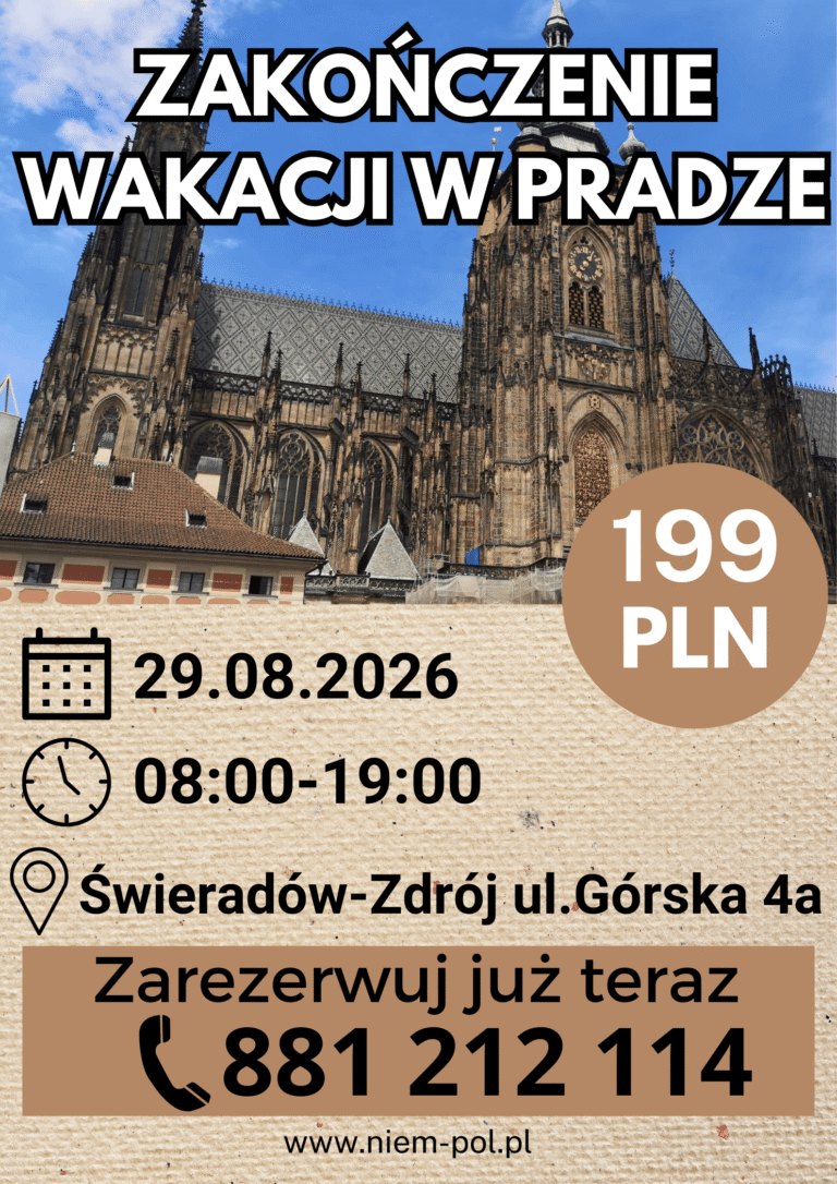 Zakończenie wakacji w Pradze 29.08.2026